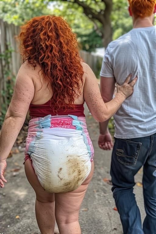 Sons Walk Diaper Moms in Public (AI)