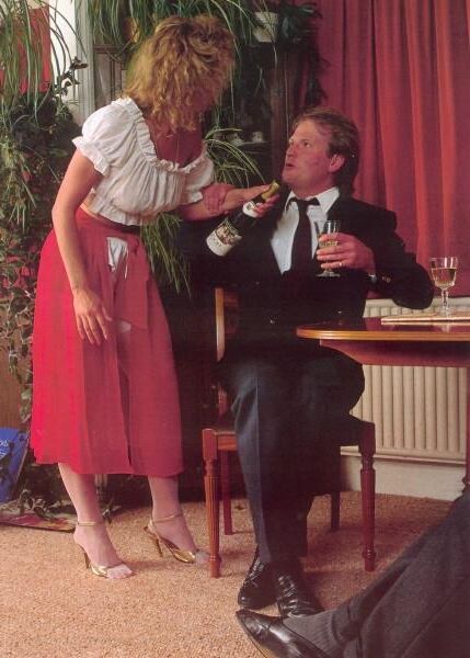 Retro Spanking Blushes picture set Wendy Collings redhead
