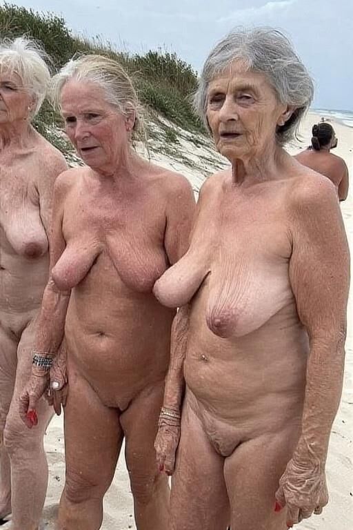 Nude Grannies on the Beach