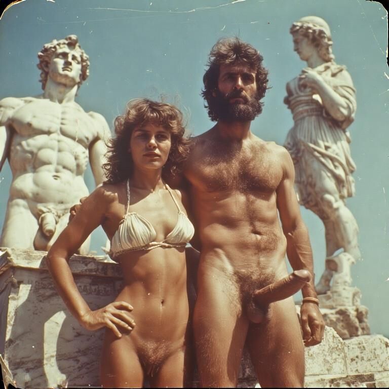 Papá e hija adulta no, de vacaciones griegas
