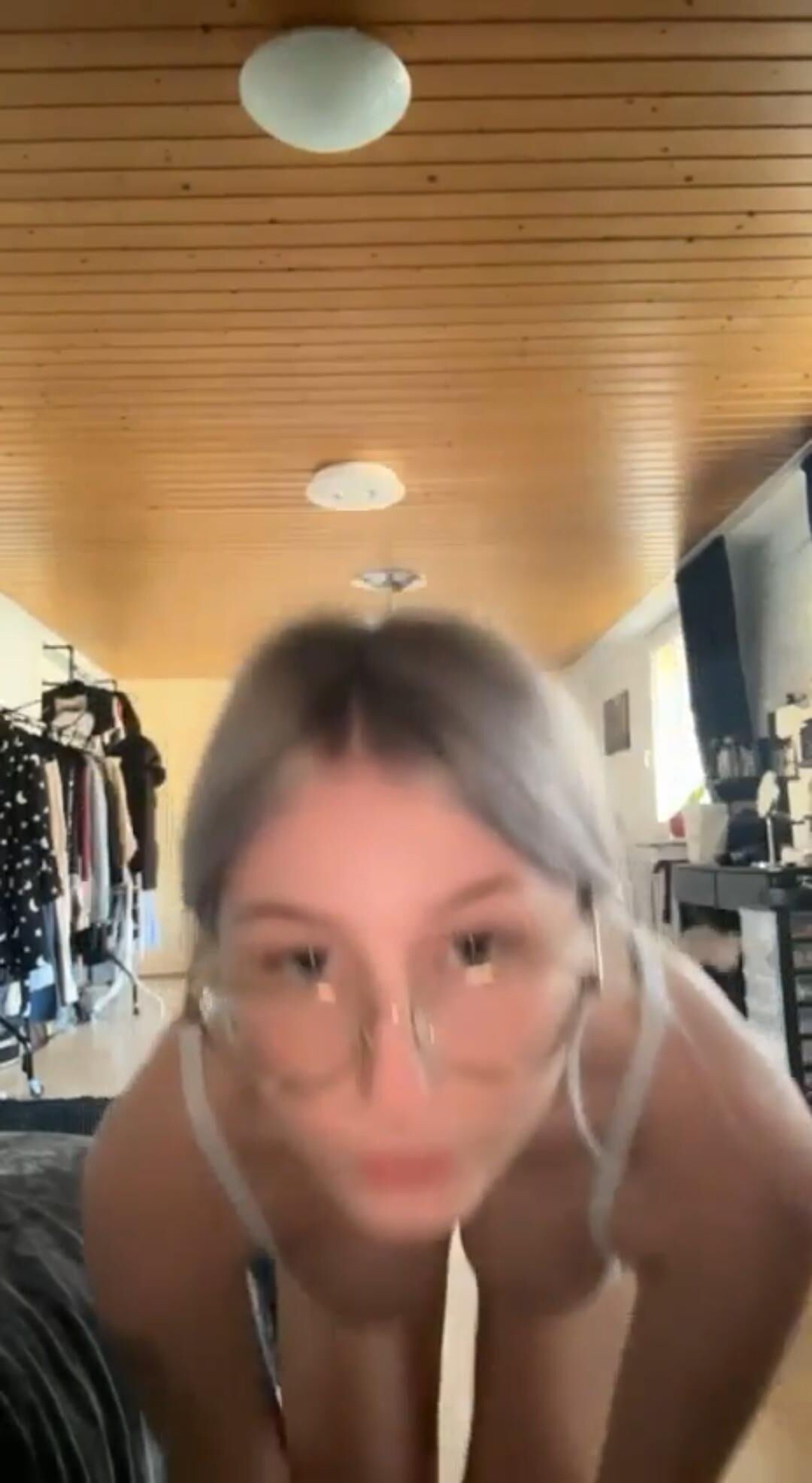 Getting naked blonde