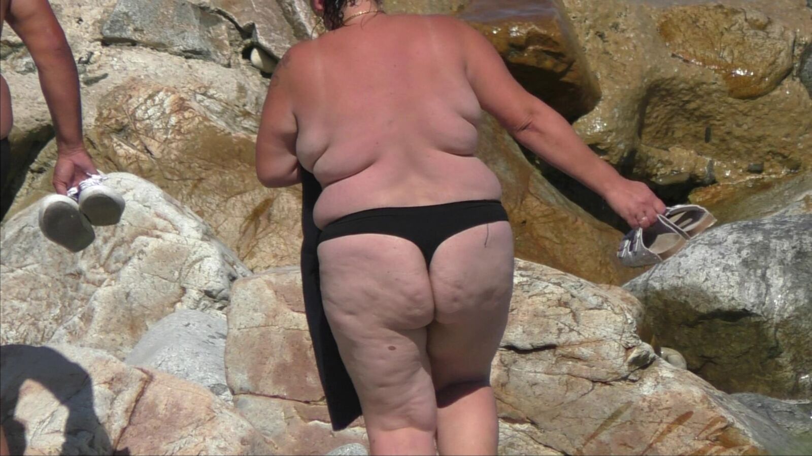 BBW reife schwarze Tanga