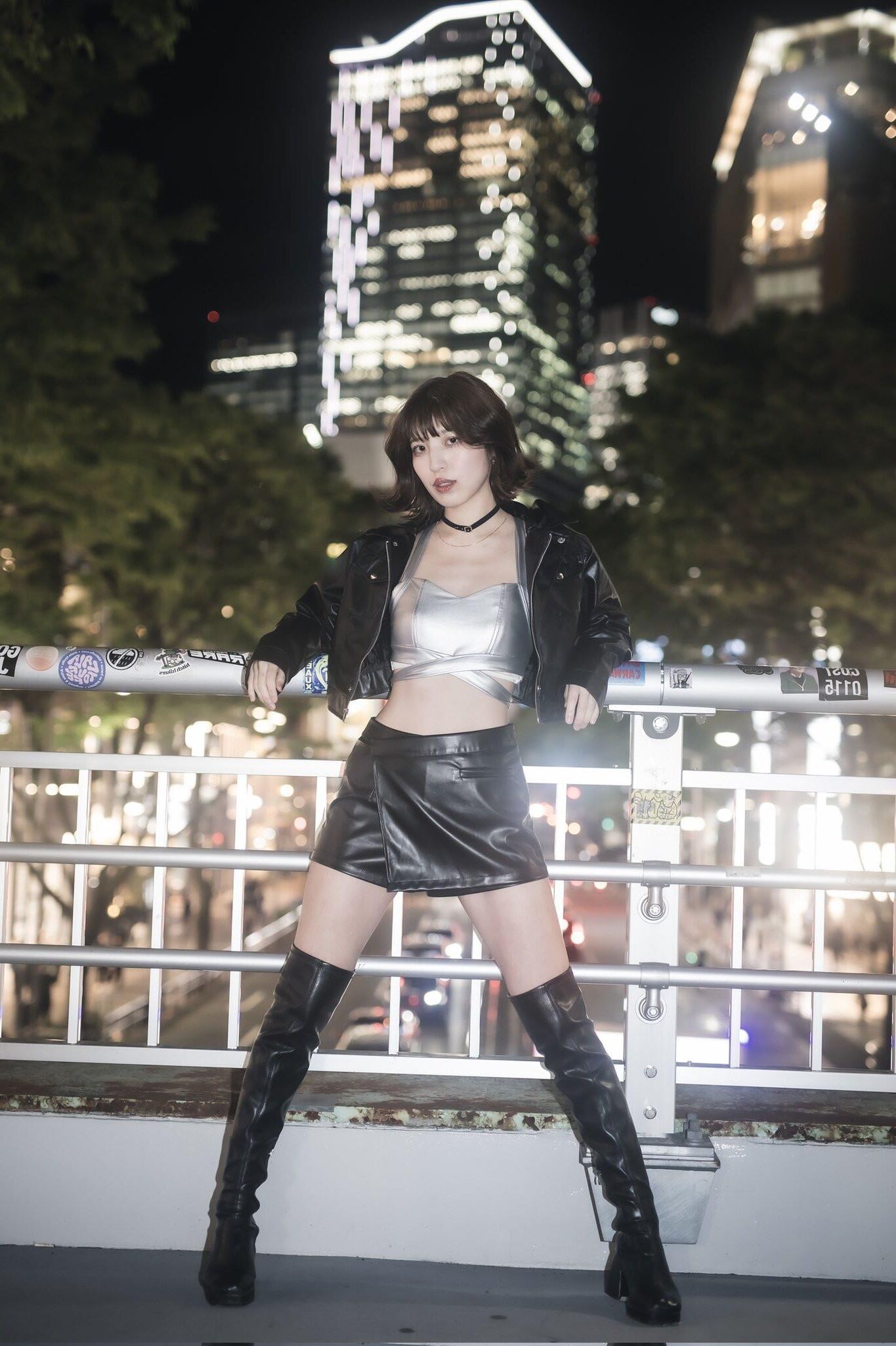 Asiatique, manque, nylons