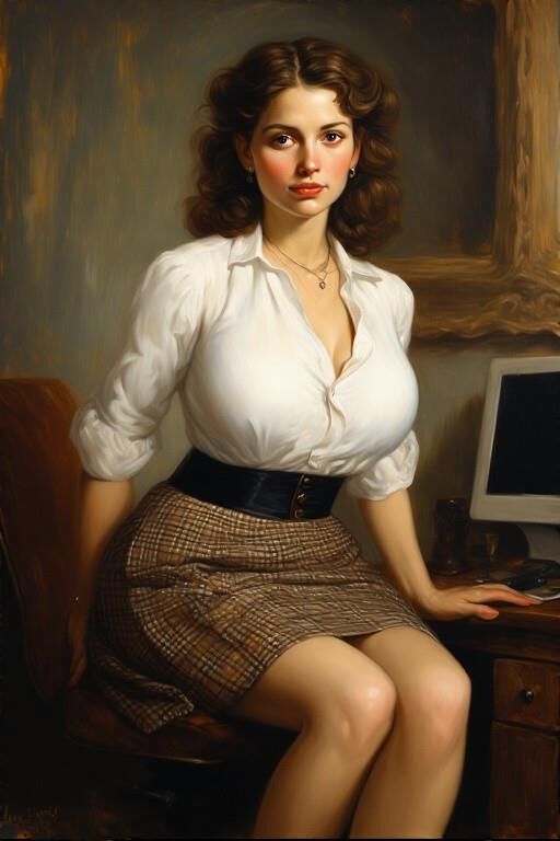 AI Sexy babes in the office