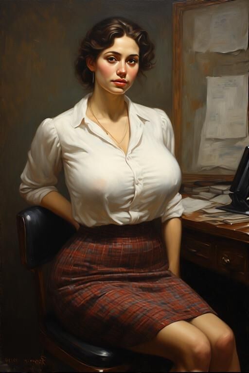 AI Sexy babes in the office
