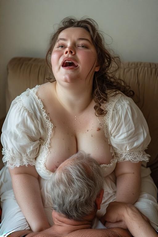 Filles potelées avec de vieillards