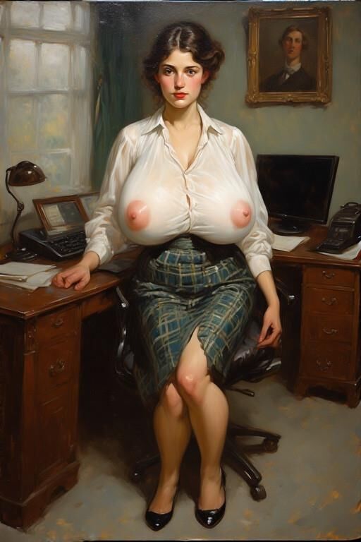AI Sexy babes in the office