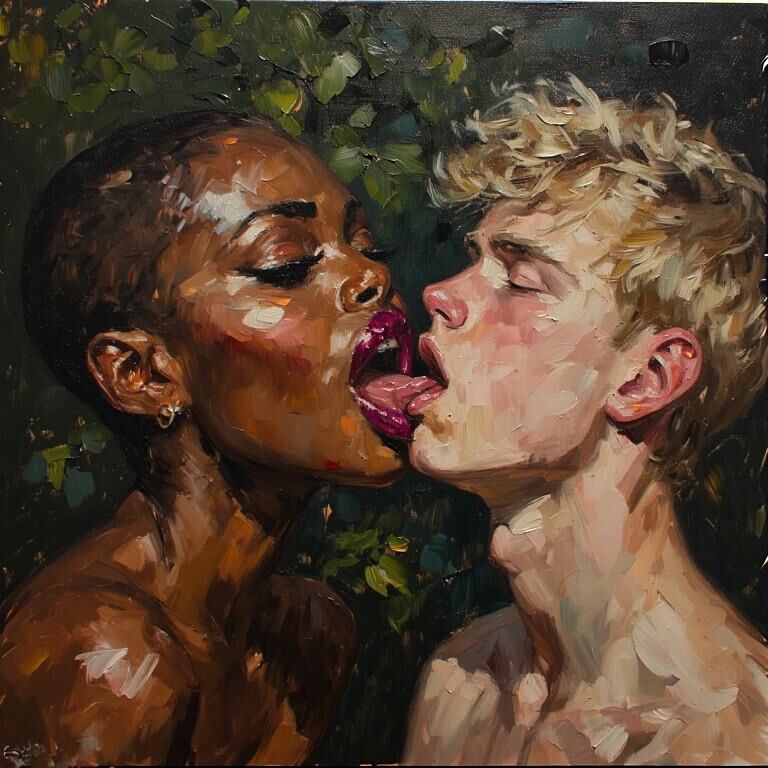 Die Kunst der Vergangenheit geht interracial
