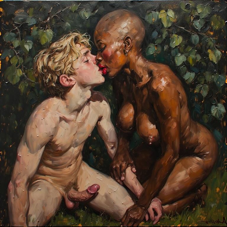 Die Kunst der Vergangenheit geht interracial