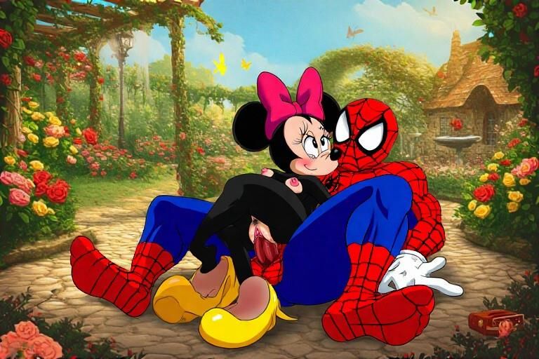 スパイダーマンとミニーマウス