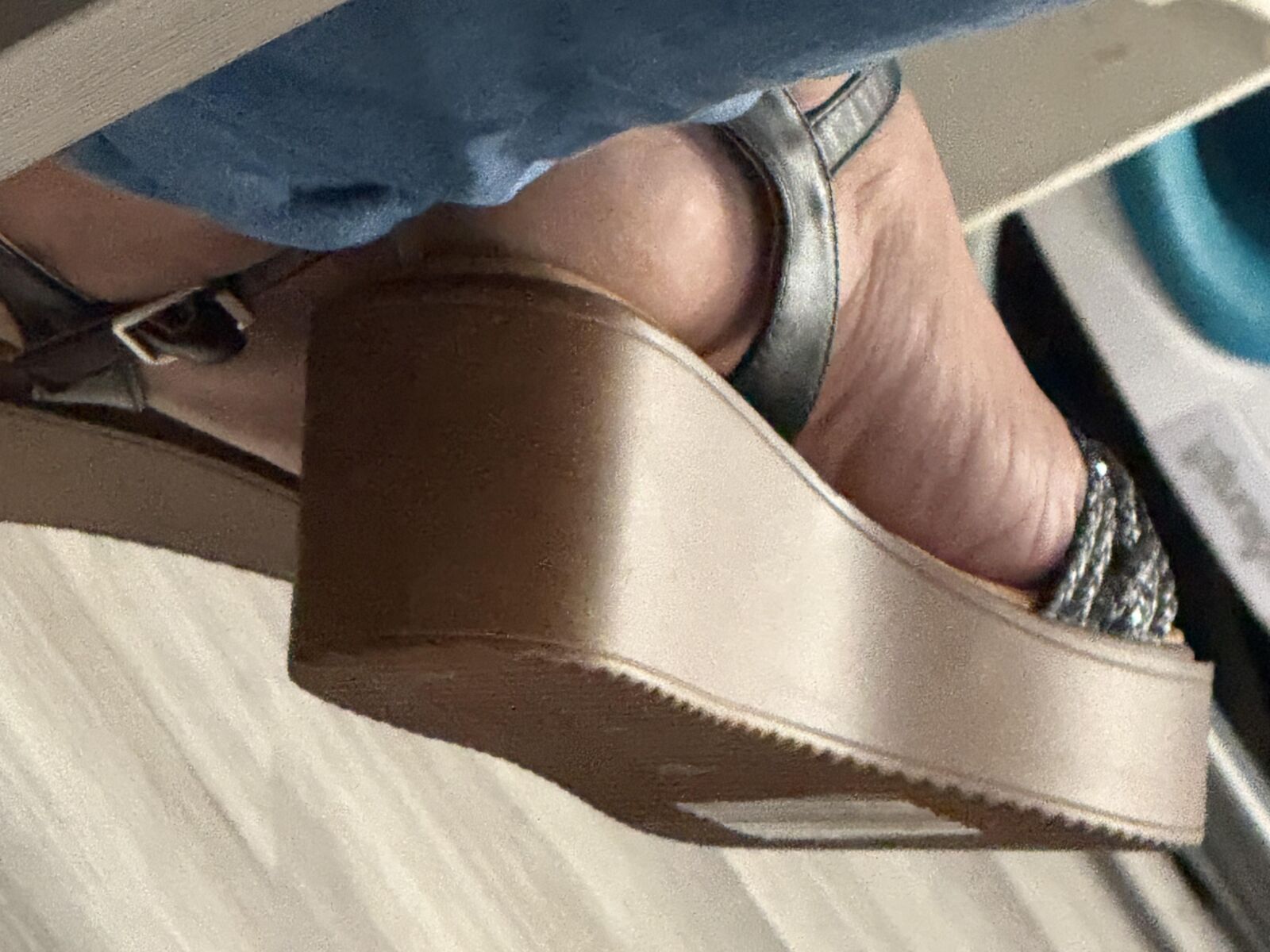 Latina Mature Candid Feet