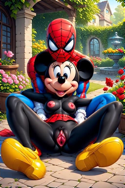 スパイダーマンとミニーマウス