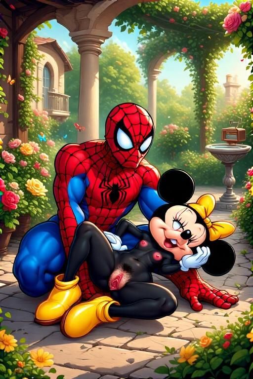 スパイダーマンとミニーマウス