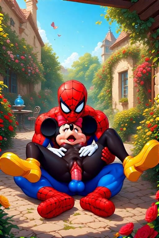 スパイダーマンとミニーマウス