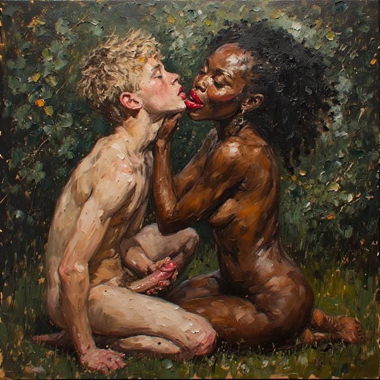 Die Kunst der Vergangenheit geht interracial