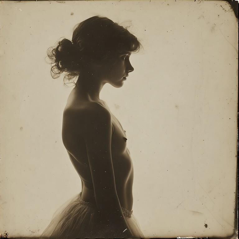 Adult ballerina silhouette project