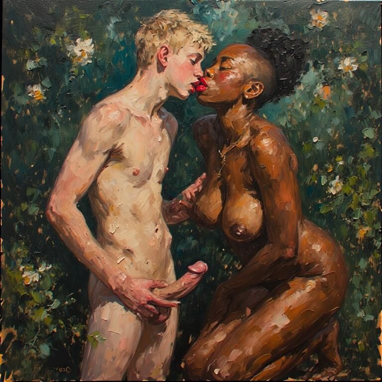 Die Kunst der Vergangenheit geht interracial