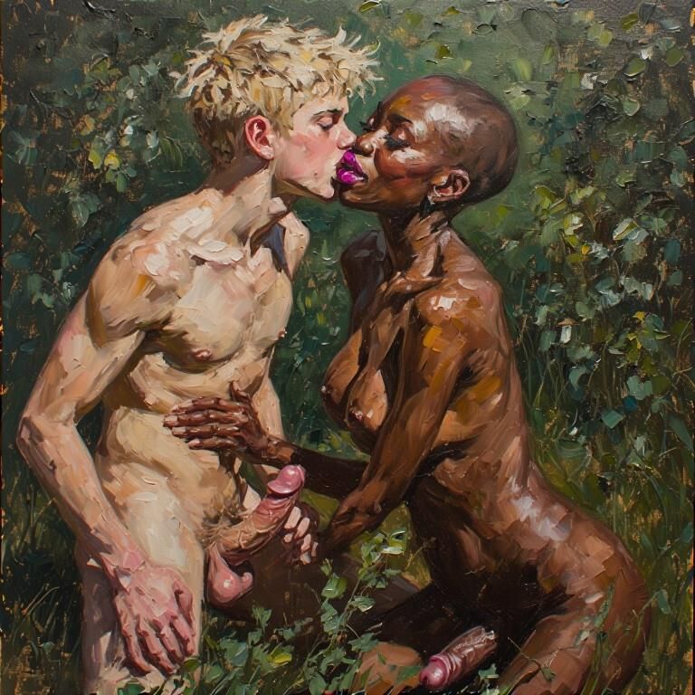 Die Kunst der Vergangenheit geht interracial