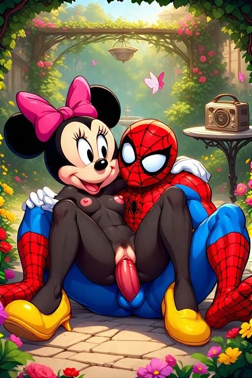 スパイダーマンとミニーマウス