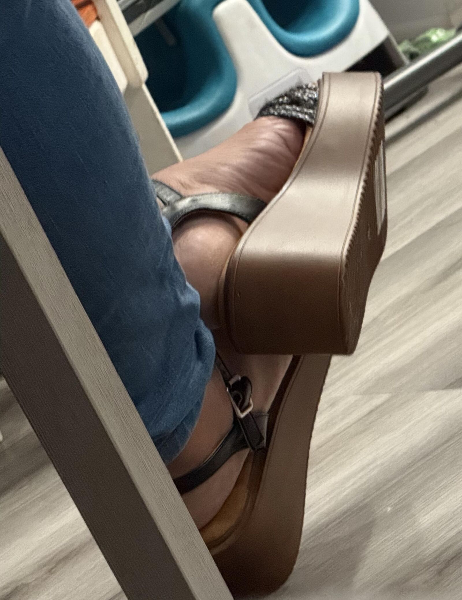 Latina Mature Candid Feet
