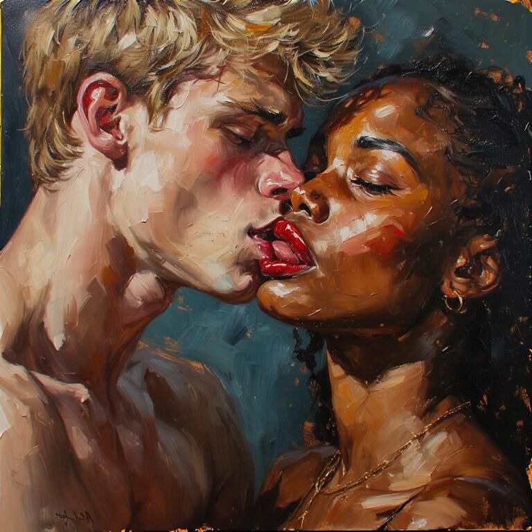 Die Kunst der Vergangenheit geht interracial