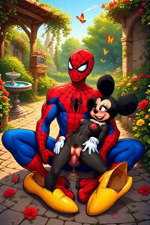 スパイダーマンとミニーマウス