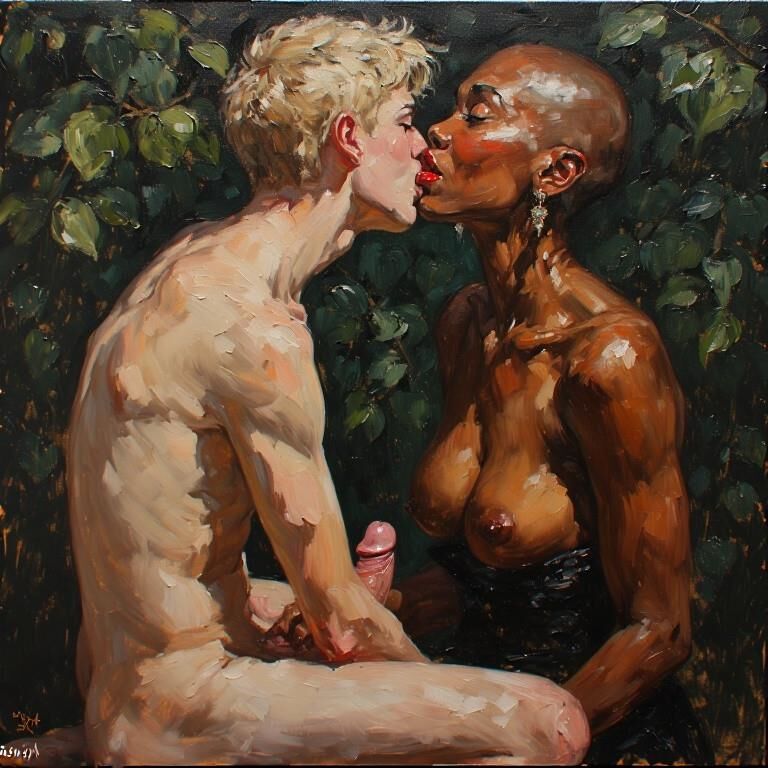 Die Kunst der Vergangenheit geht interracial