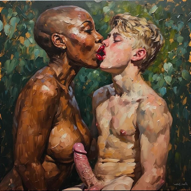 Die Kunst der Vergangenheit geht interracial