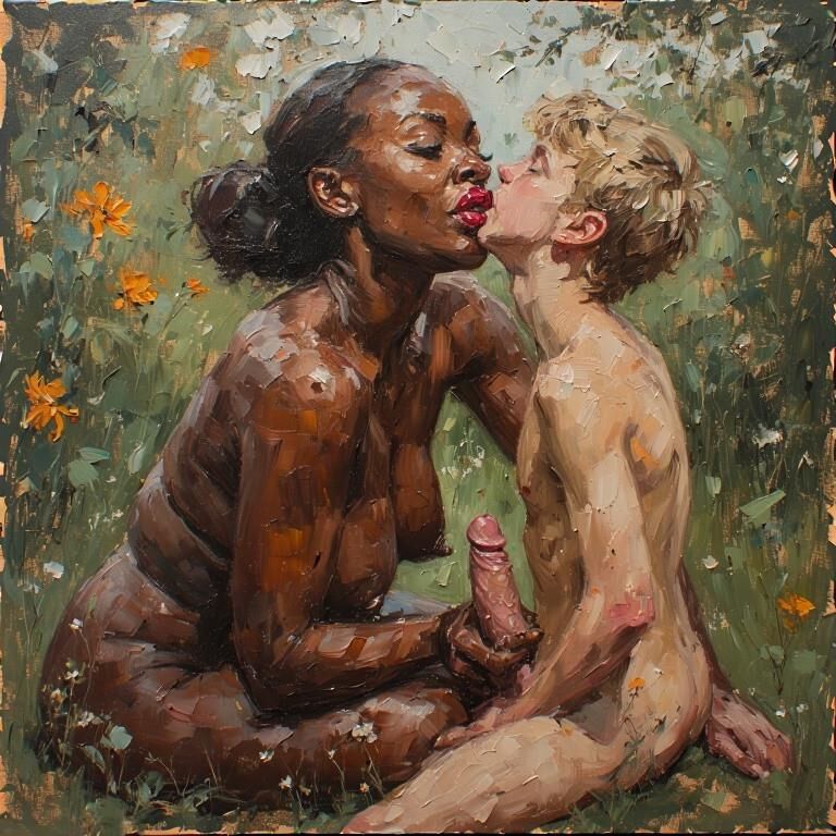 Die Kunst der Vergangenheit geht interracial