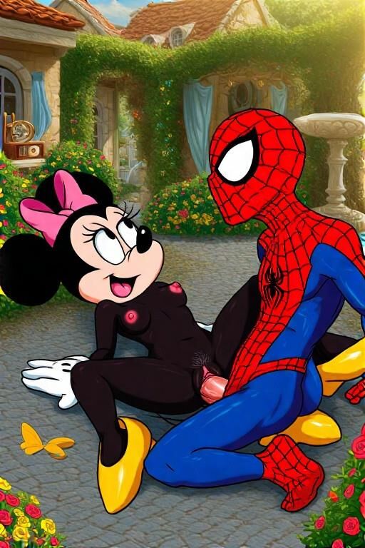 スパイダーマンとミニーマウス