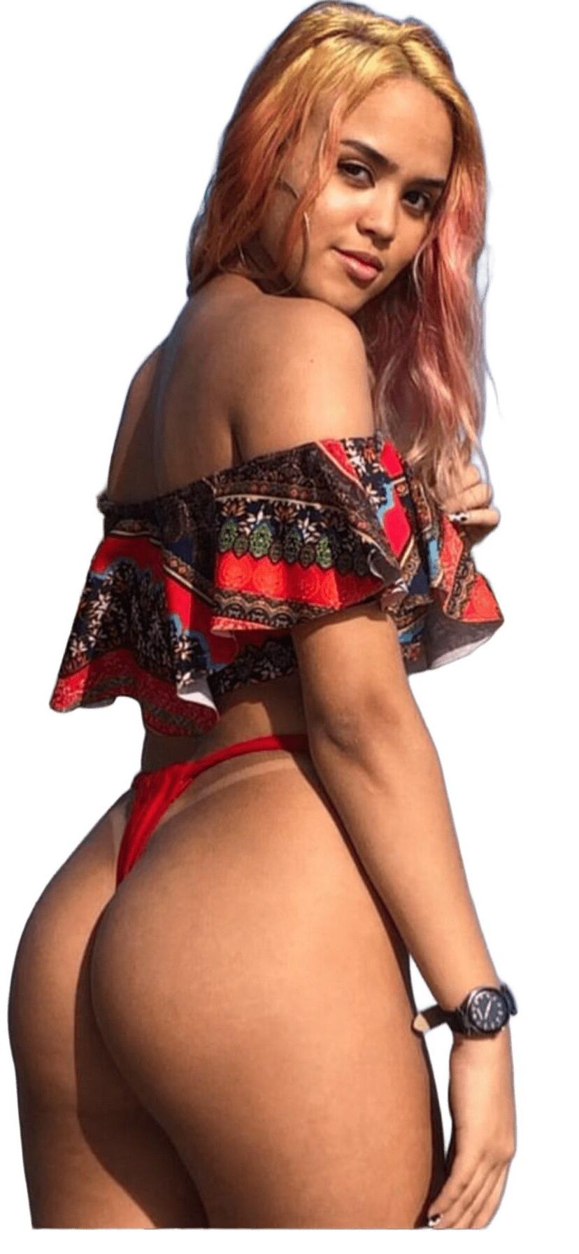 Latina Cute Big Butt Stickers 