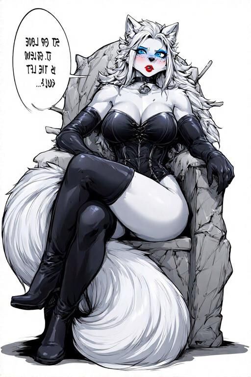 AI Furry Женская доминирующая Wolf Wolf