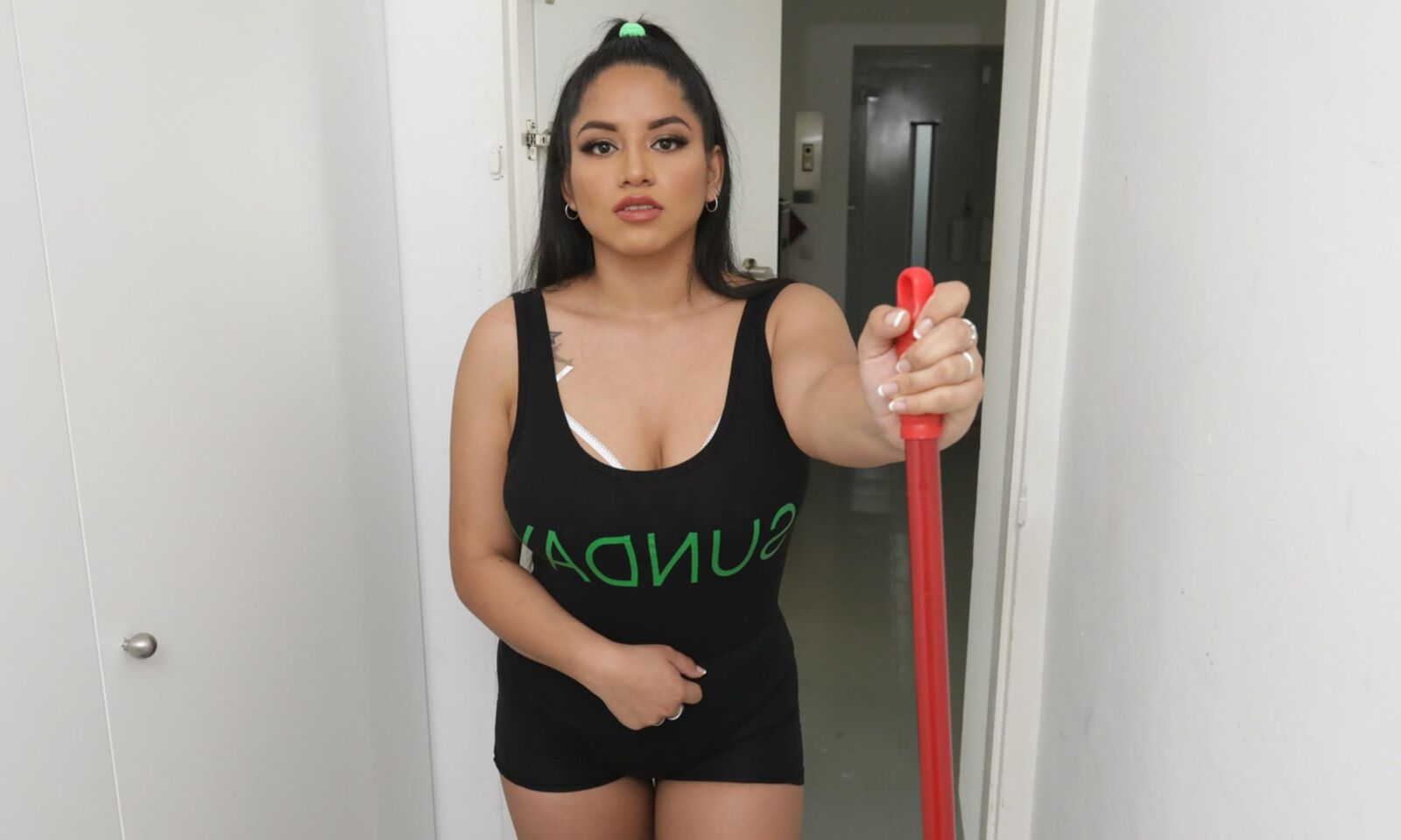 Amy Maid cleans him out 