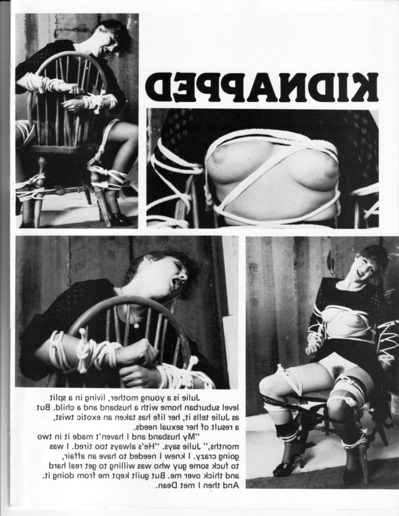 Vintage Bondage Magazine gebunden, teilweise