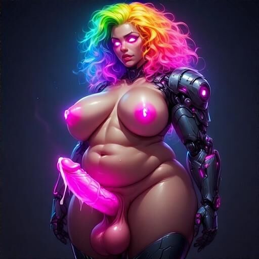 Neon cibernético Futanari
