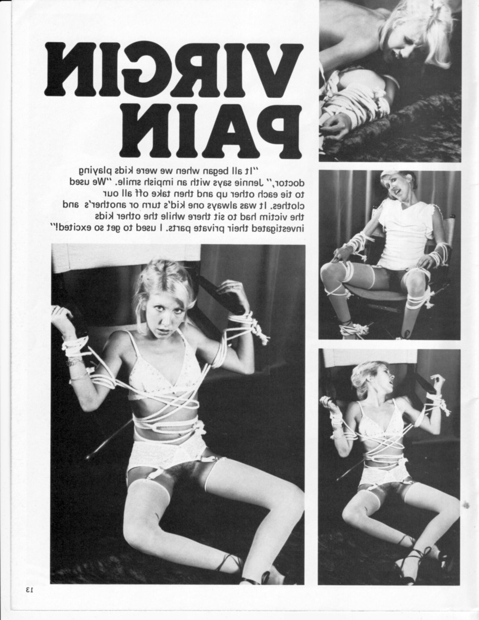 Vintage Bondage Magazine gebunden, teilweise