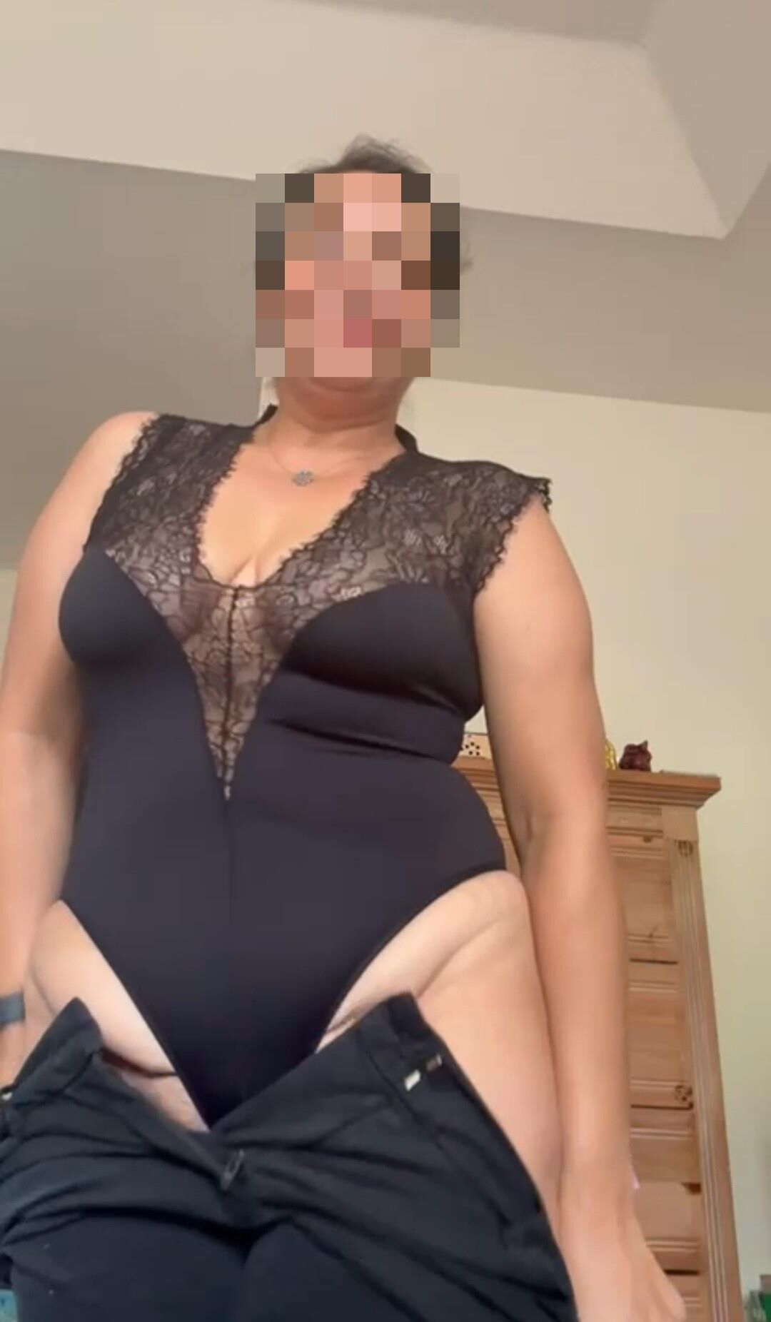 BBW in Black Laced Top Part 