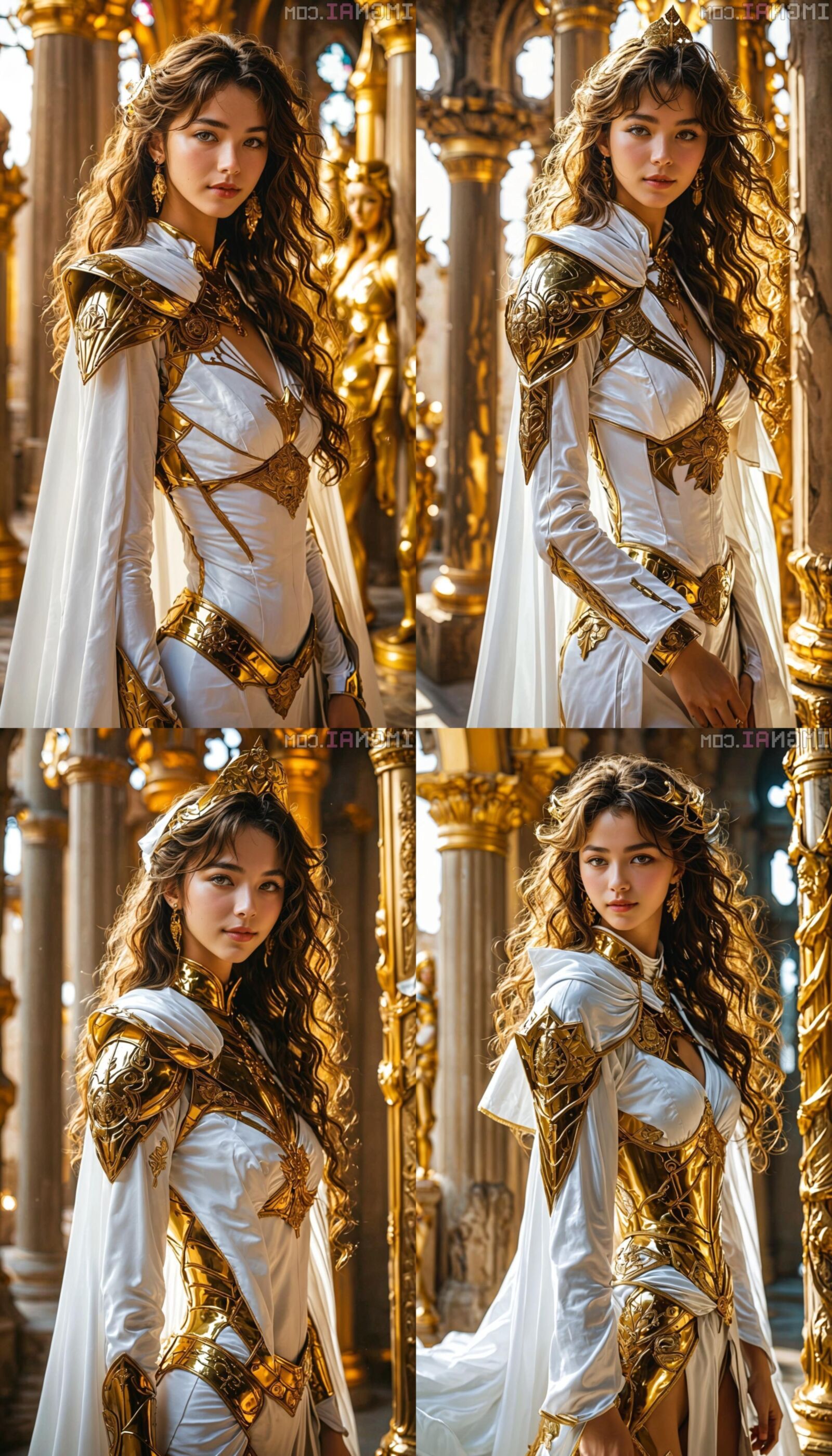 AI Sensual Golden Armor