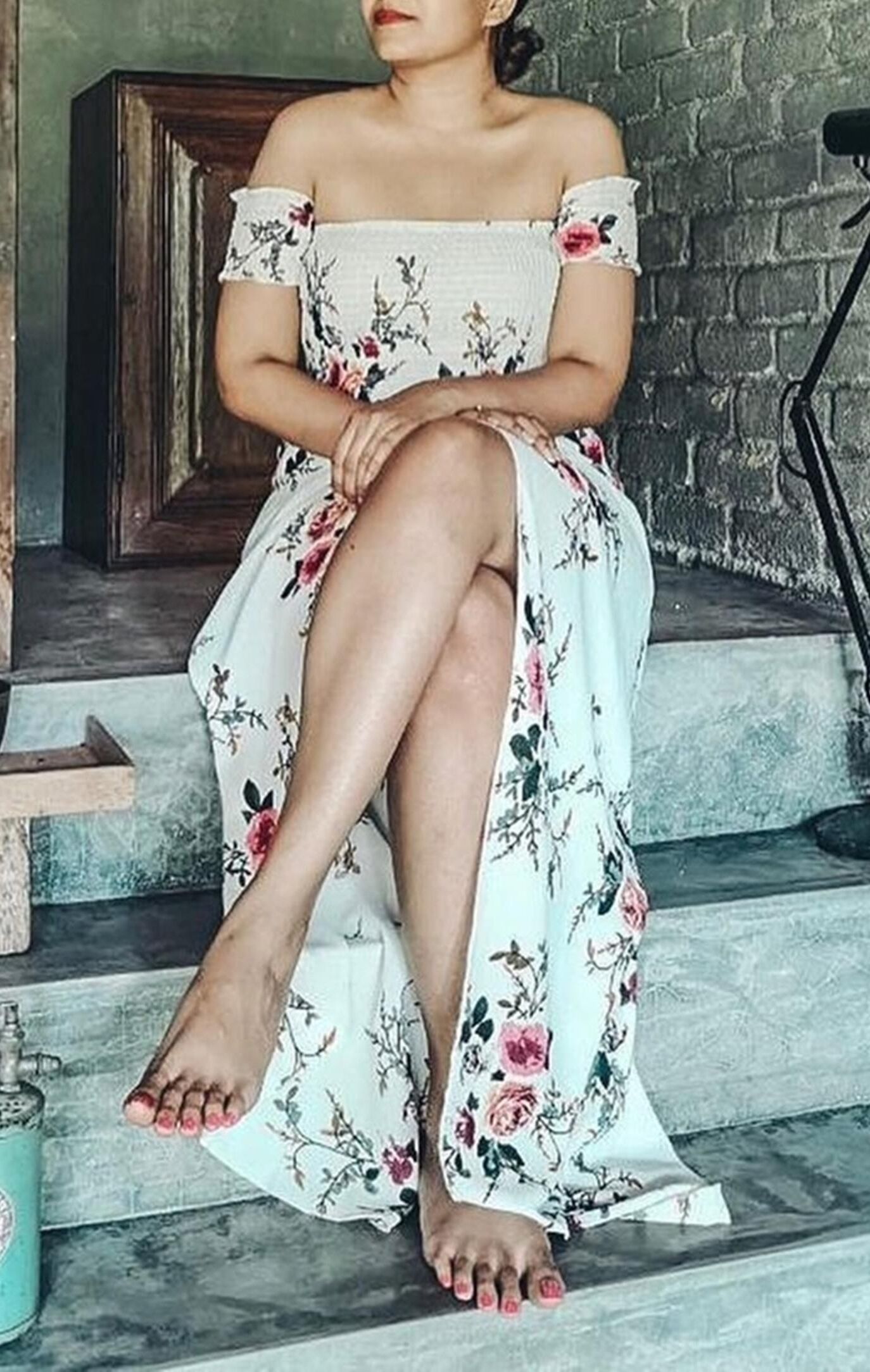 My Hotwife with beautiful Thick Sexy legs and yummy feet