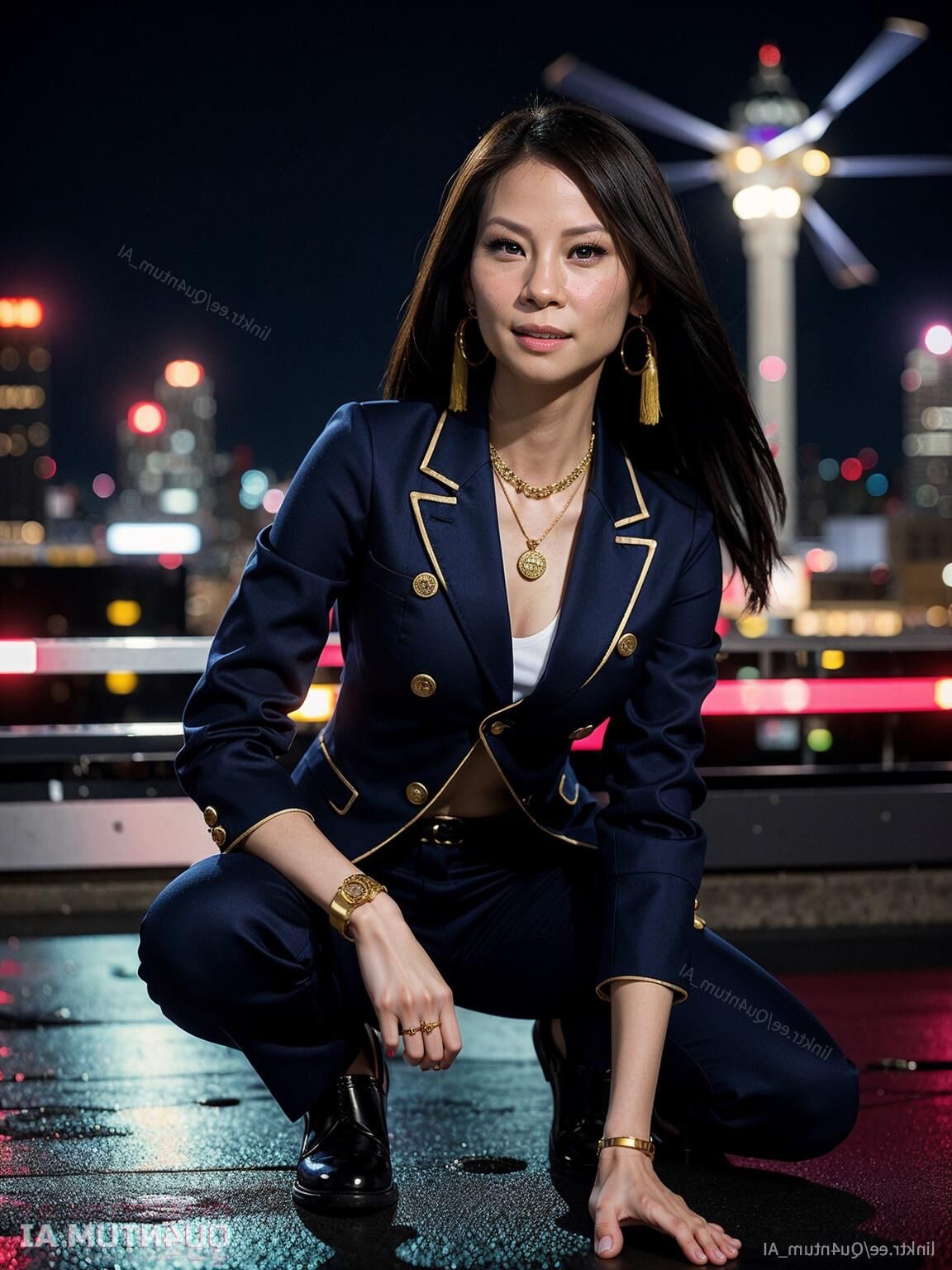 AI Lucy Liu # Kill Bill Charlies Angels Classic Glamour Luxury