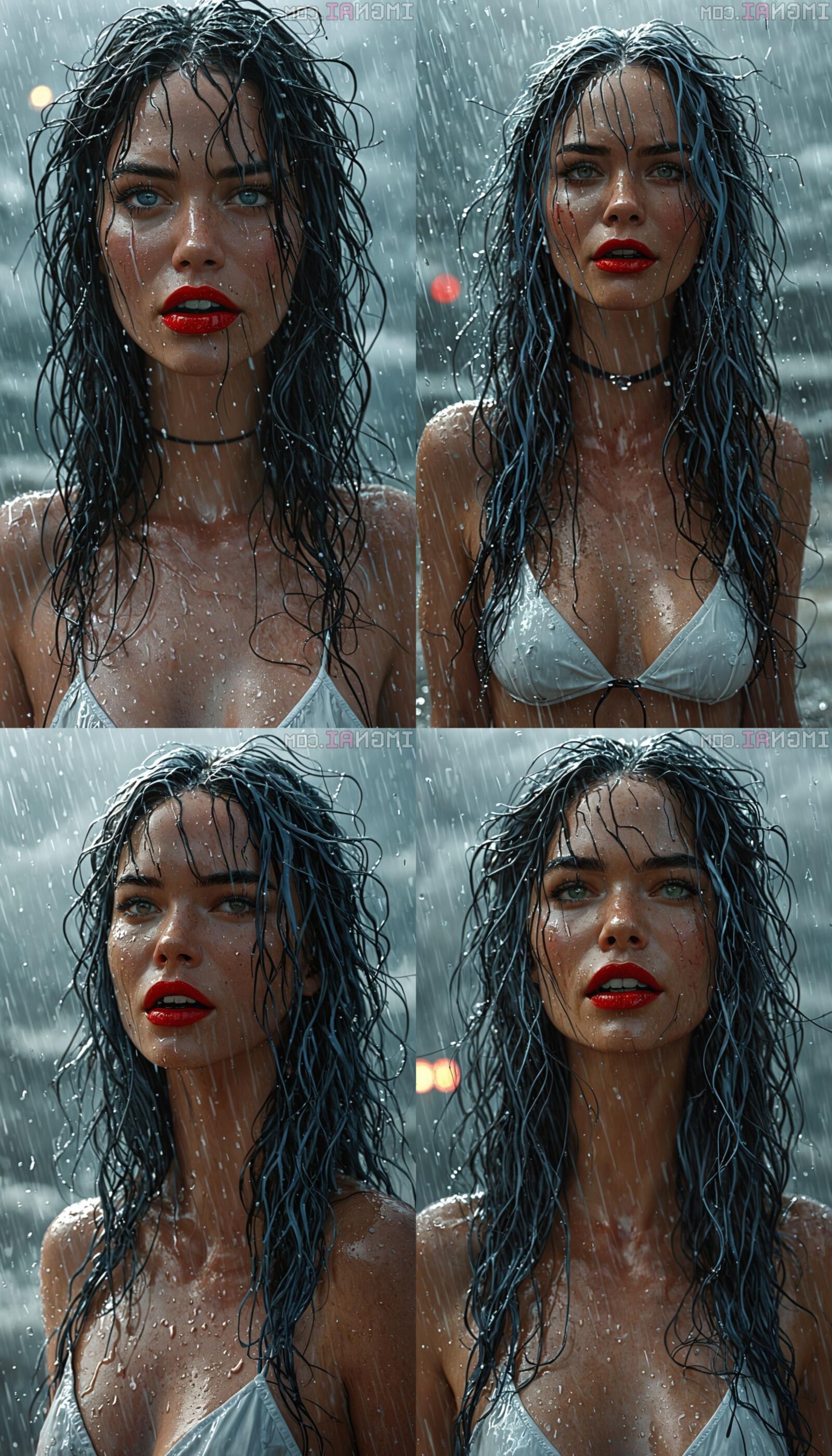 AI Testing different AI models (NN Sexy girl, rain and storm)
