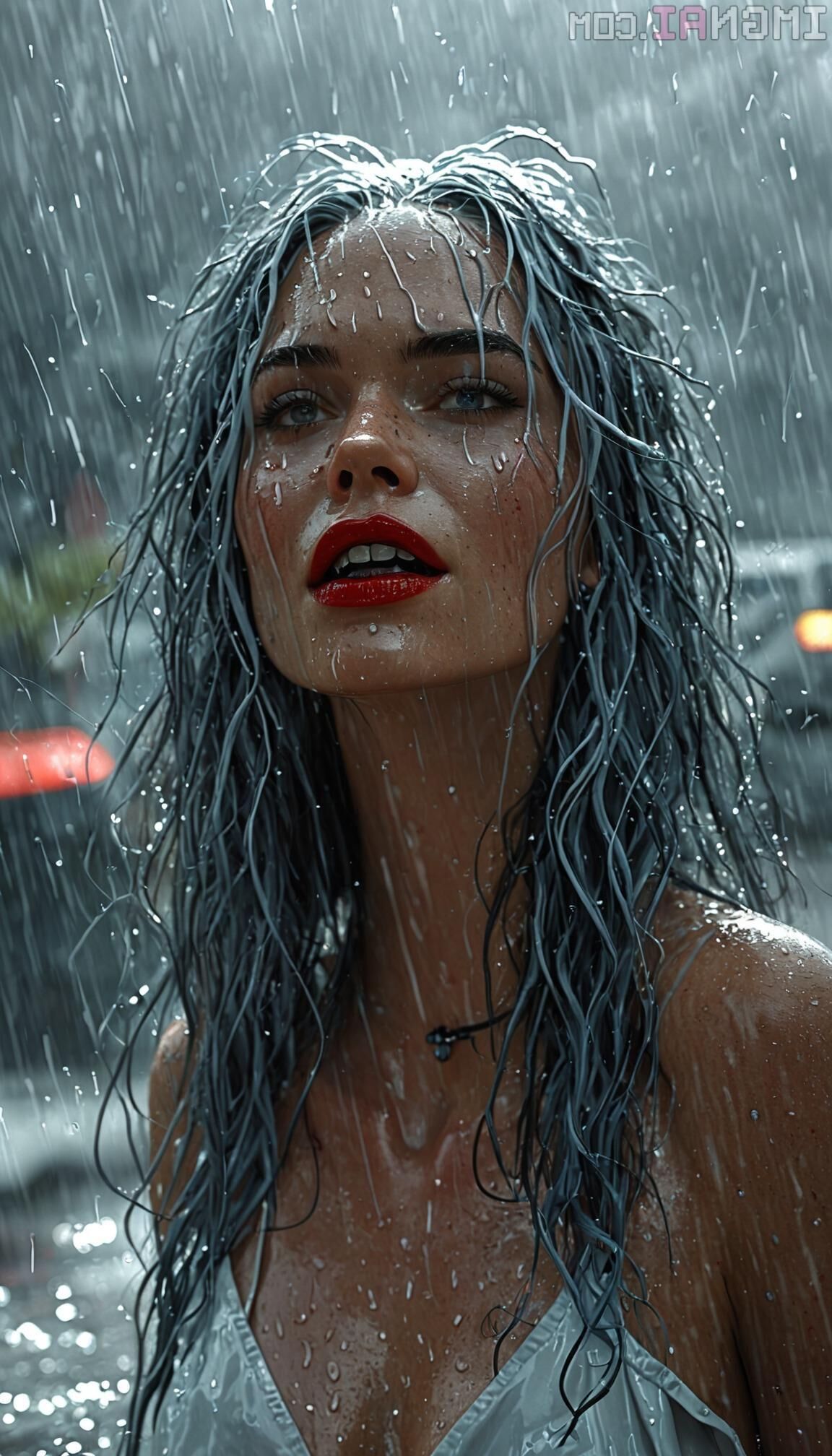 AI Testing different AI models (NN Sexy girl, rain and storm)
