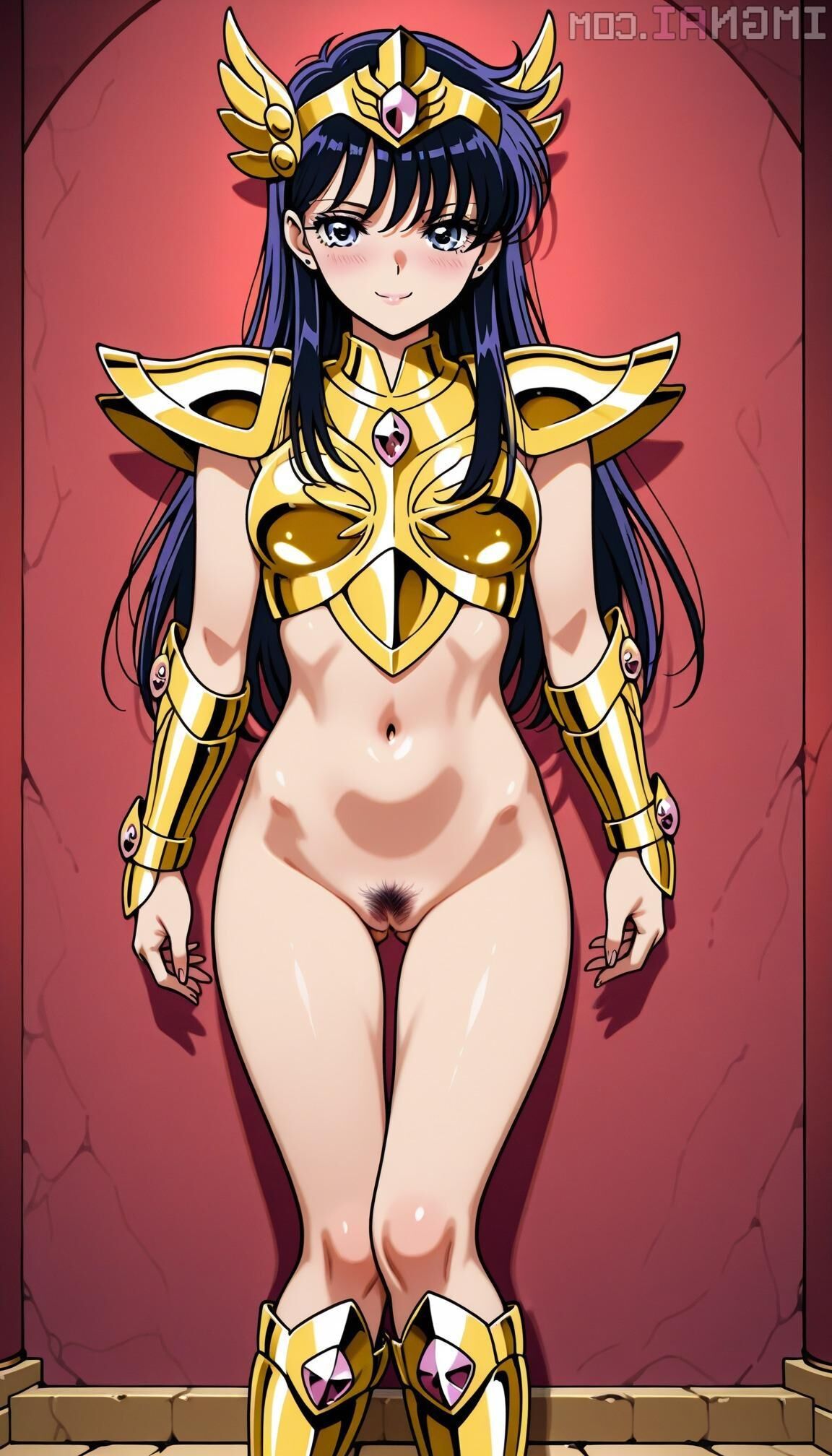 AI Sensual Golden Armor