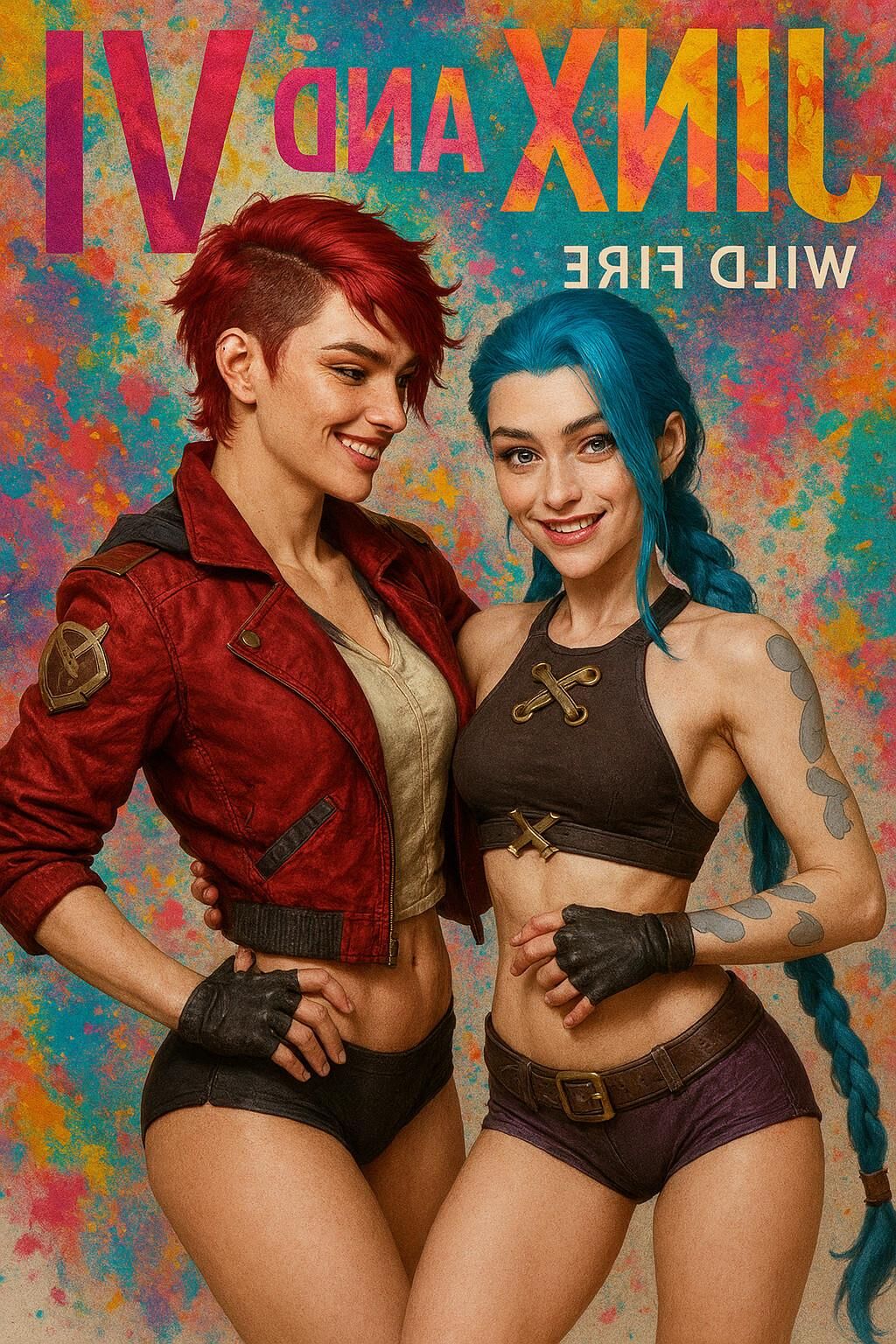 Jinx vs Vi Arcane League of Legends