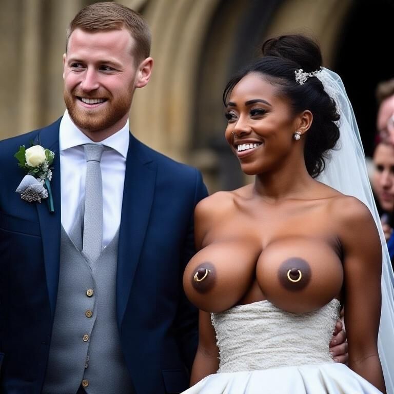 Smiling Brides with Pierced Nipples 