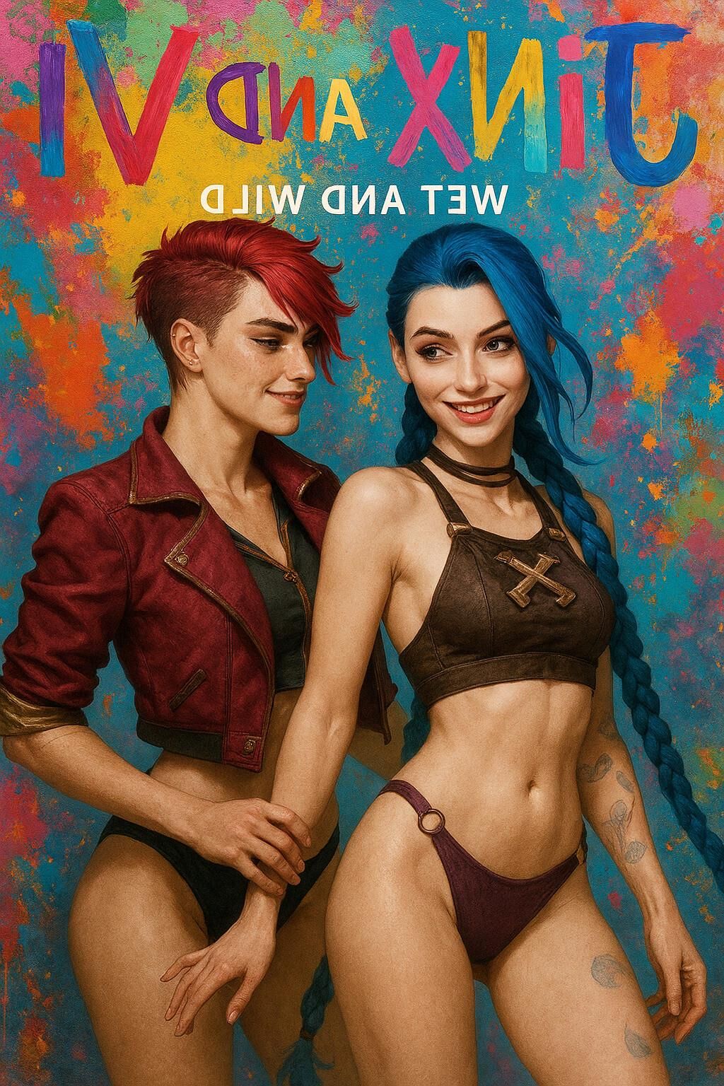 Jinx vs Vi Arcane League of Legends