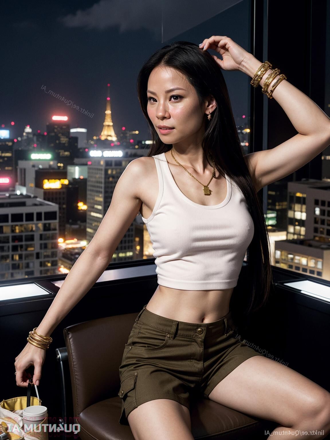AI Lucy Liu # Kill Bill Charlies Angels Classic Glamour Luxury