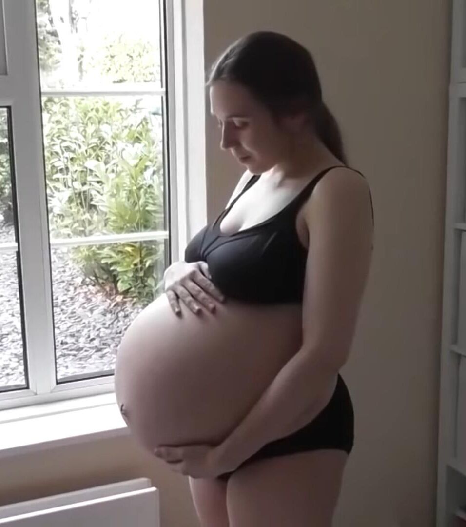 Non nude huge pregnant belly
