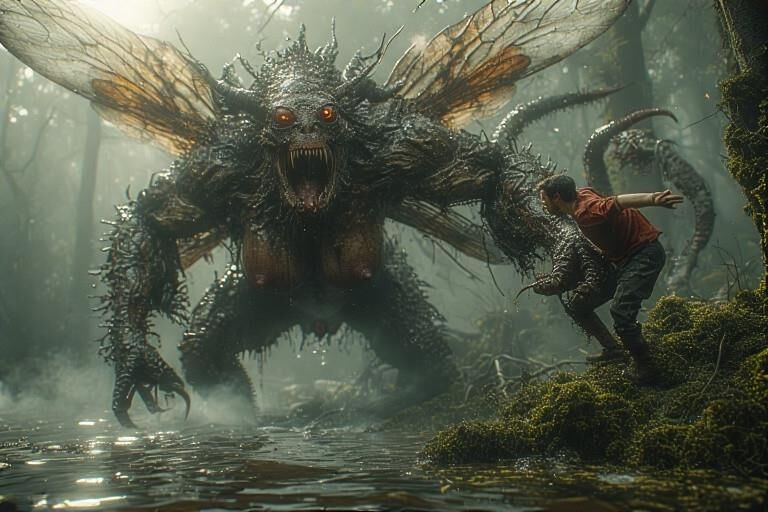Rencontre de monstre de tourbière