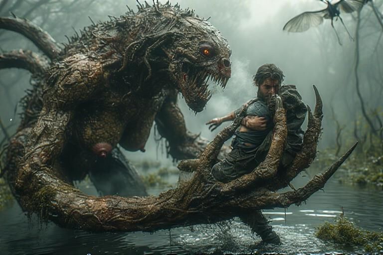 Rencontre de monstre de tourbière